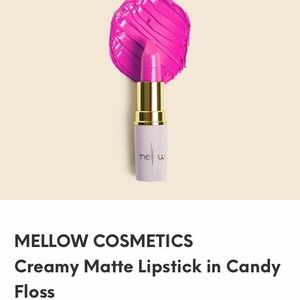 Creamy matte lipstick in candy floss